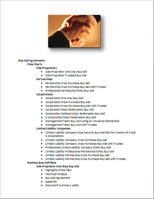 Buy-Sell Agreement Document List